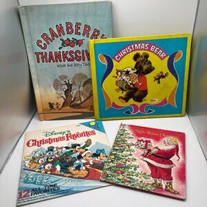 Holiday Vintage Children Books - Thanksgiving Christmas Bear, Disney Favorite